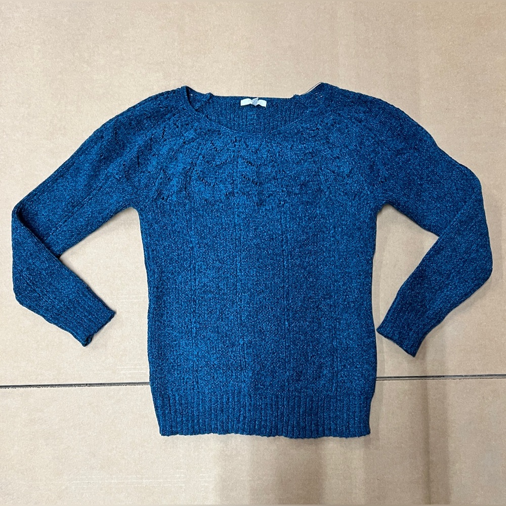 Maurice's Emerald Green/Teal soft chenille sweater size XS